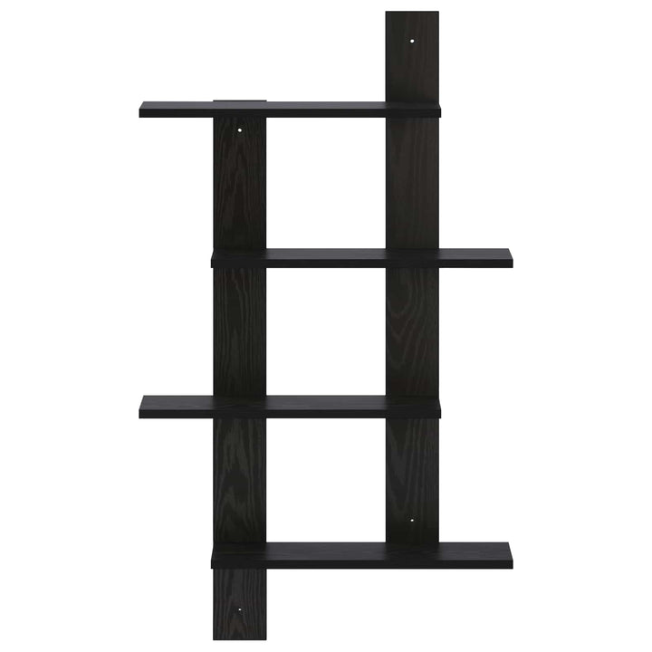 Væghylde Sort eg 61 x 13,5 x 105 cm Konstrueret træ
