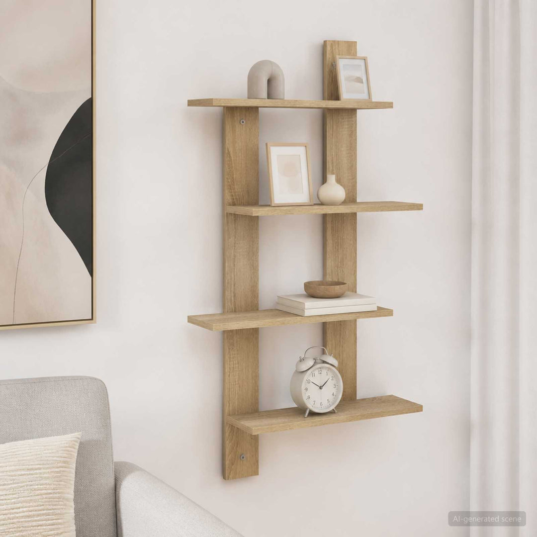 Væghylde Sonoma-eg 61 x 13,5 x 105 cm Konstrueret træ