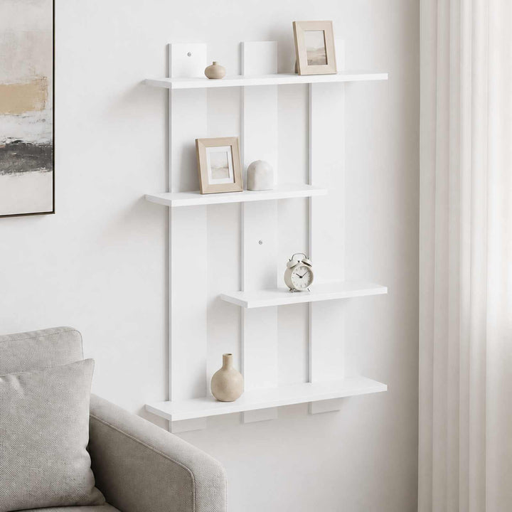 Væghylde Hvid 61 x 13,5 x 88 cm Konstrueret træ