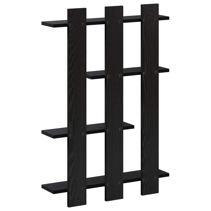 Væghylde Sort eg 61 x 13,5 x 88 cm Konstrueret træ