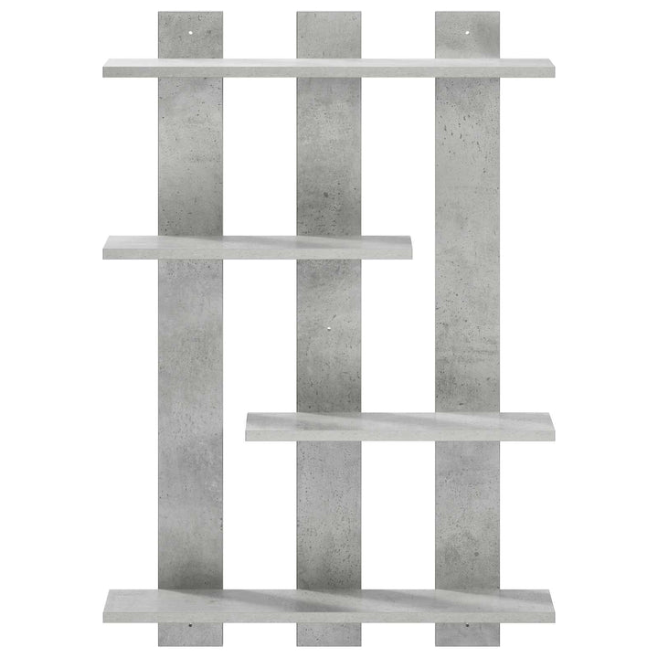 Væghylde Betongrå 61 x 13,5 x 88 cm Konstrueret træ
