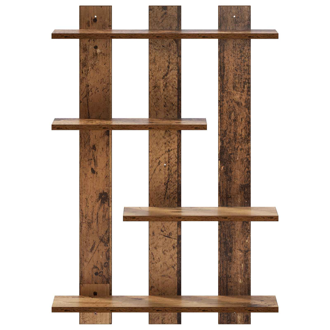 Væghylde Gammelt træ 61 x 13,5 x 88 cm Konstrueret træ
