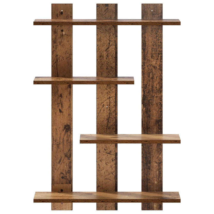 Væghylde Gammelt træ 61 x 13,5 x 88 cm Konstrueret træ