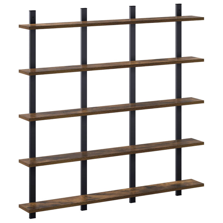 Væghylde Røget eg 102 x 13,5 x 102 cm Konstrueret træ