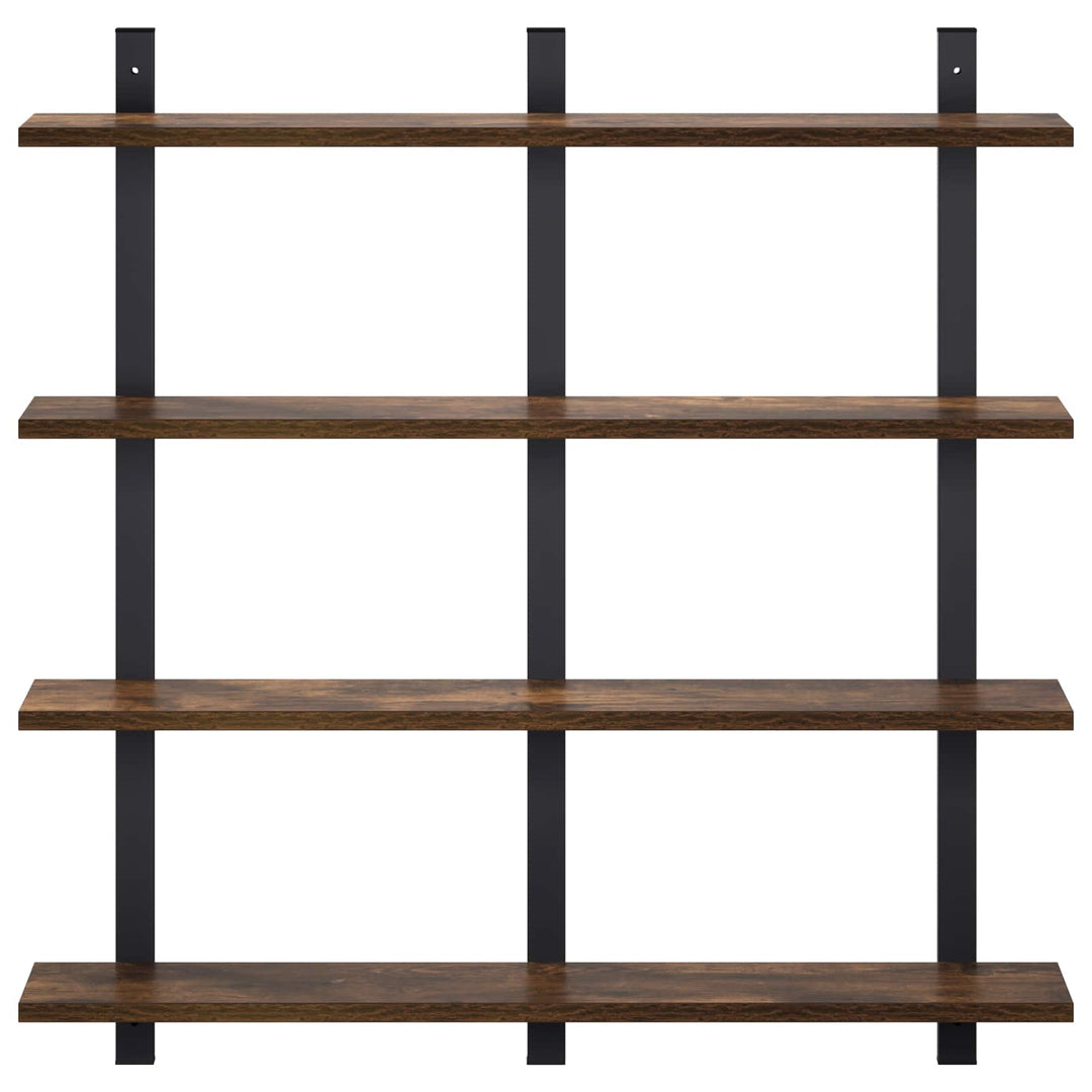 Væghylde Røget eg 79,5 x 13,5 x 80 cm Konstrueret træ