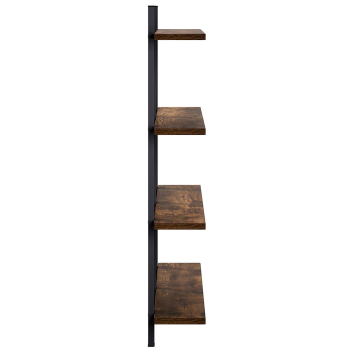 Væghylde Røget eg 79,5 x 13,5 x 80 cm Konstrueret træ