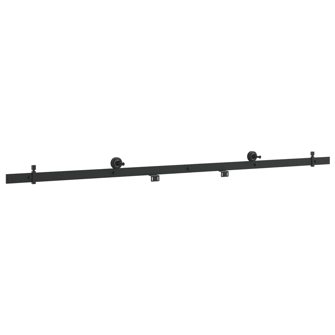 Skydedørsbeslag 200 cm Stål Sort