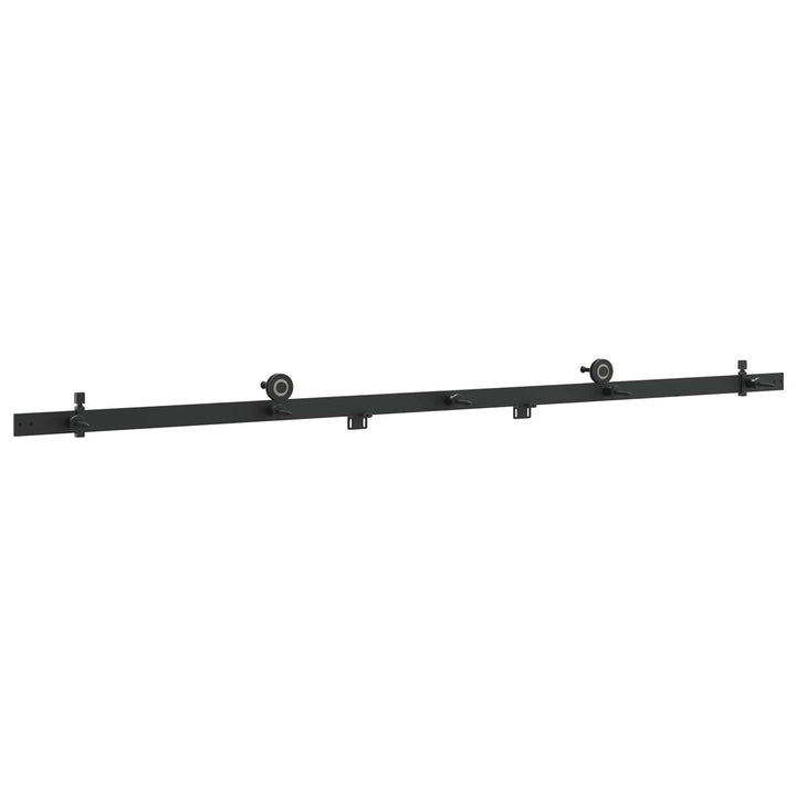 Skydedørsbeslag 200 cm Stål Sort