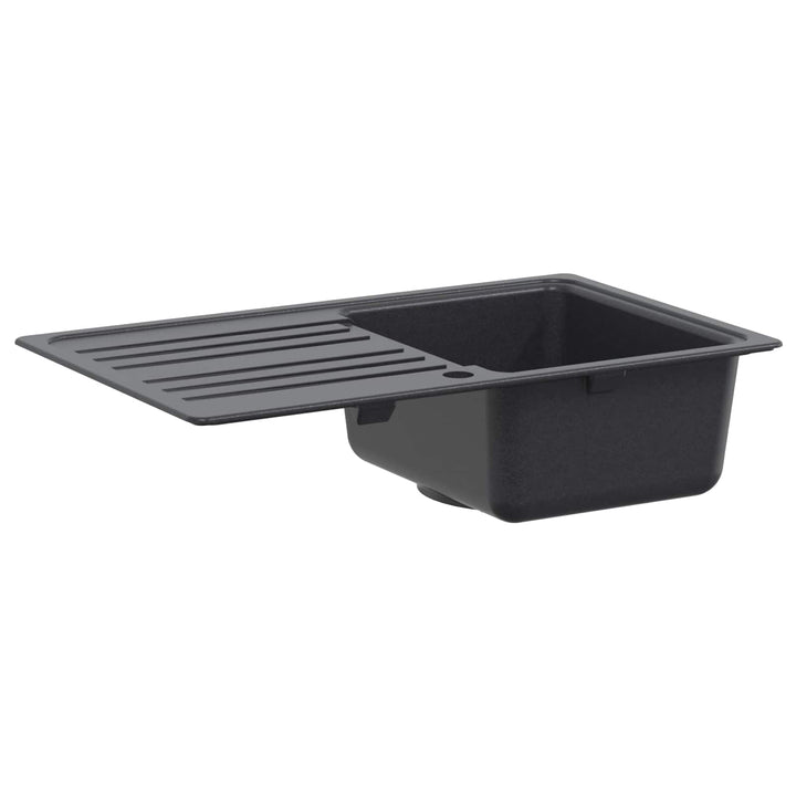 Køkkenvask med dryppebakke Granit 76,5 cm x 46 cm x 28 cm