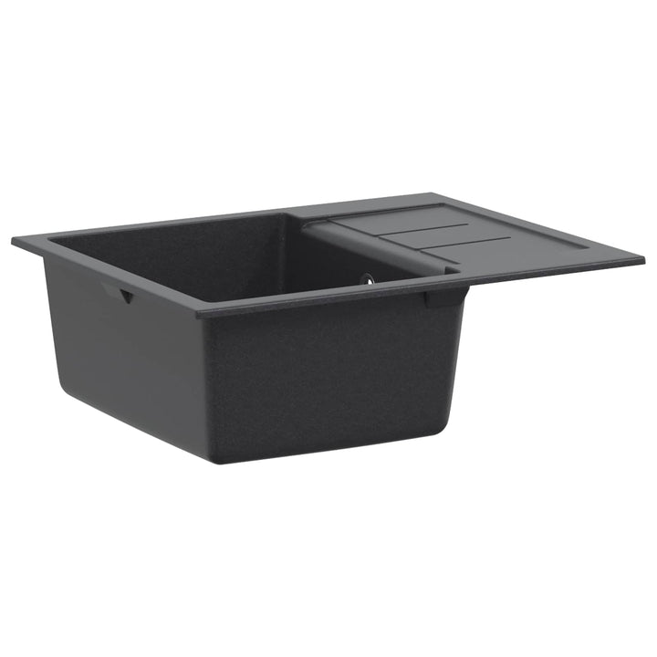 Køkkenvask med enkeltkumme Granite 62 x 50 x 20 cm Grafitgrå