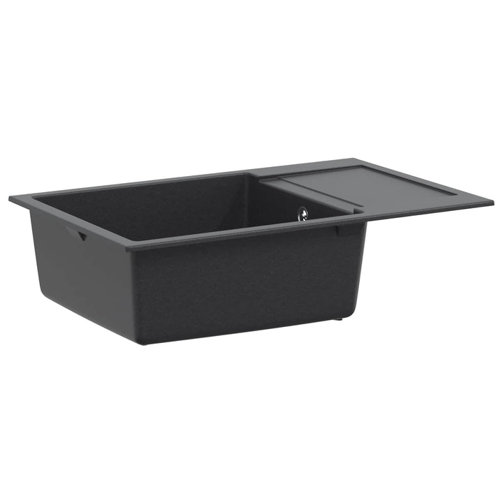 Køkkenvask med enkeltkumme Granite 78 x 50 x 20 cm Grafitgrå