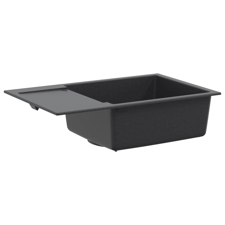 Køkkenvask med enkeltkumme Granite 78 x 50 x 20 cm Grafitgrå