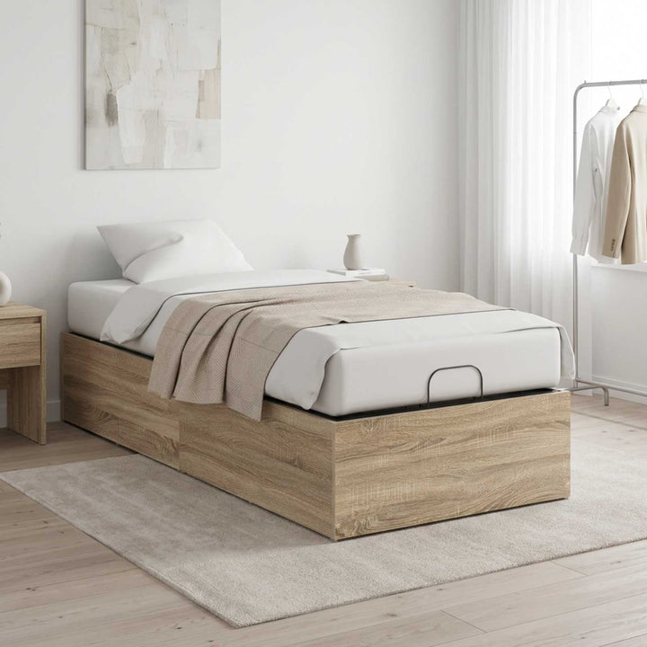 Sengeomkransning til justerbar sengebund Sonoma-eg 100 x 190 cm
