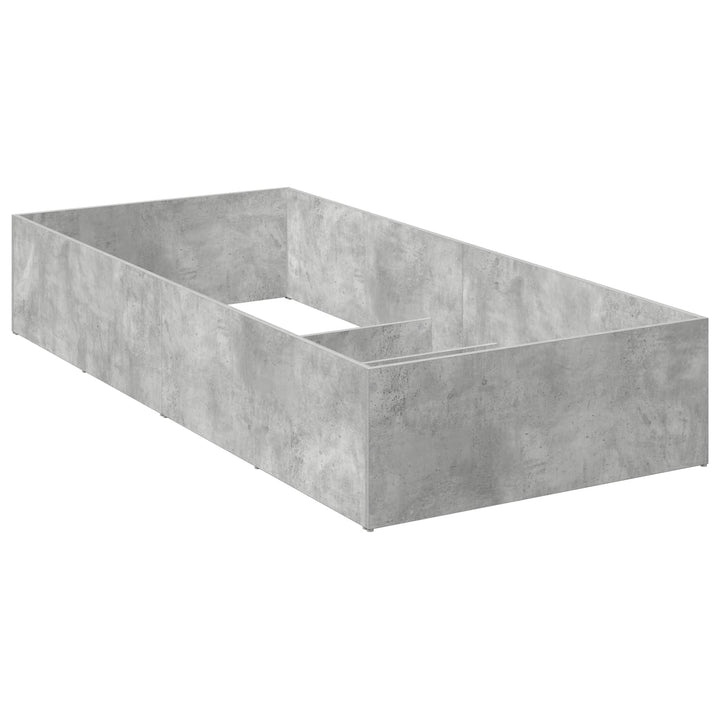 Sengeomkransning til justerbar sengebund Betongrå 70 x 200 cm