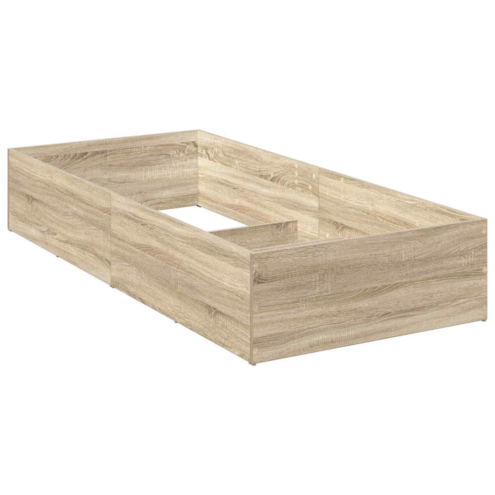 Sengeomkransning til justerbar sengebund Sonoma-eg 90 x 200 cm