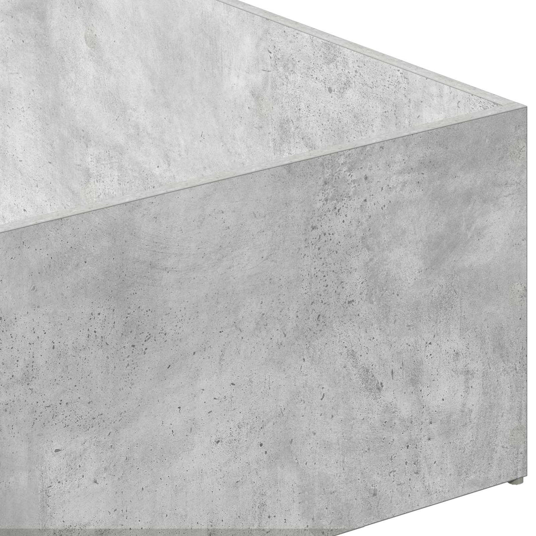 Sengeomkransning til justerbar sengebund Betongrå 90 x 200 cm