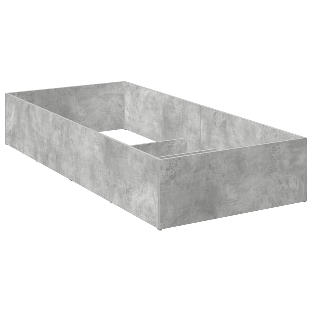 Sengeomkransning til justerbar sengebund Betongrå 90 x 200 cm