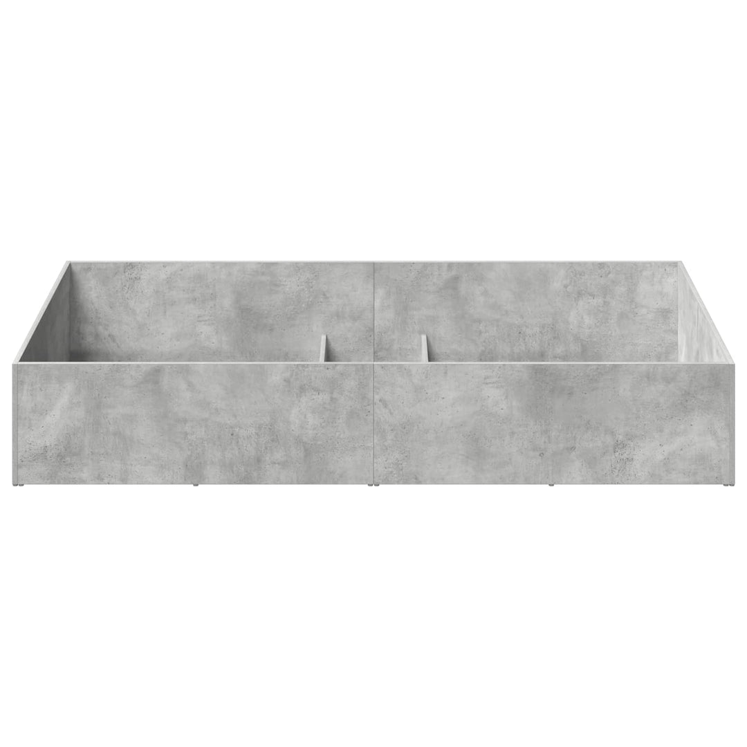 Sengeomkransning til justerbar sengebund Betongrå 90 x 200 cm