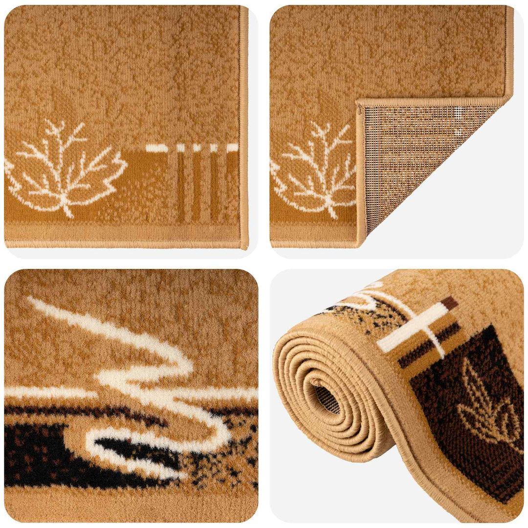 Runner Tæppe FLORNES Vævet Beige PP 7 mm