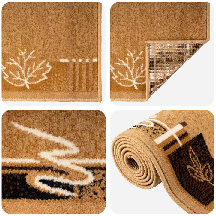 Runner Tæppe FLORNES Vævet Beige PP 7 mm