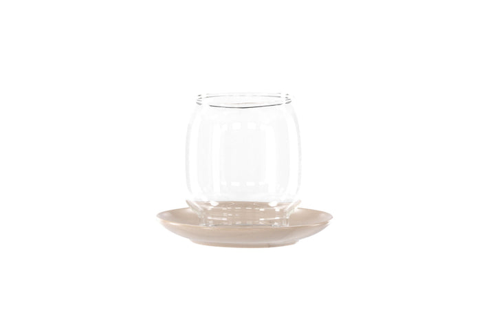 Venture Home Archy Lantern - Beige/Clear Glass - 12*H10cm