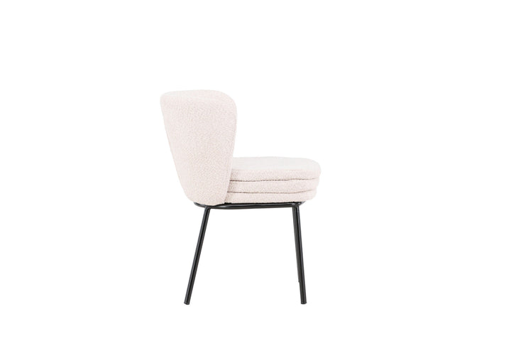 Venture Home Agnes  Dining Chair 2-pack - Black  / White Boucle
