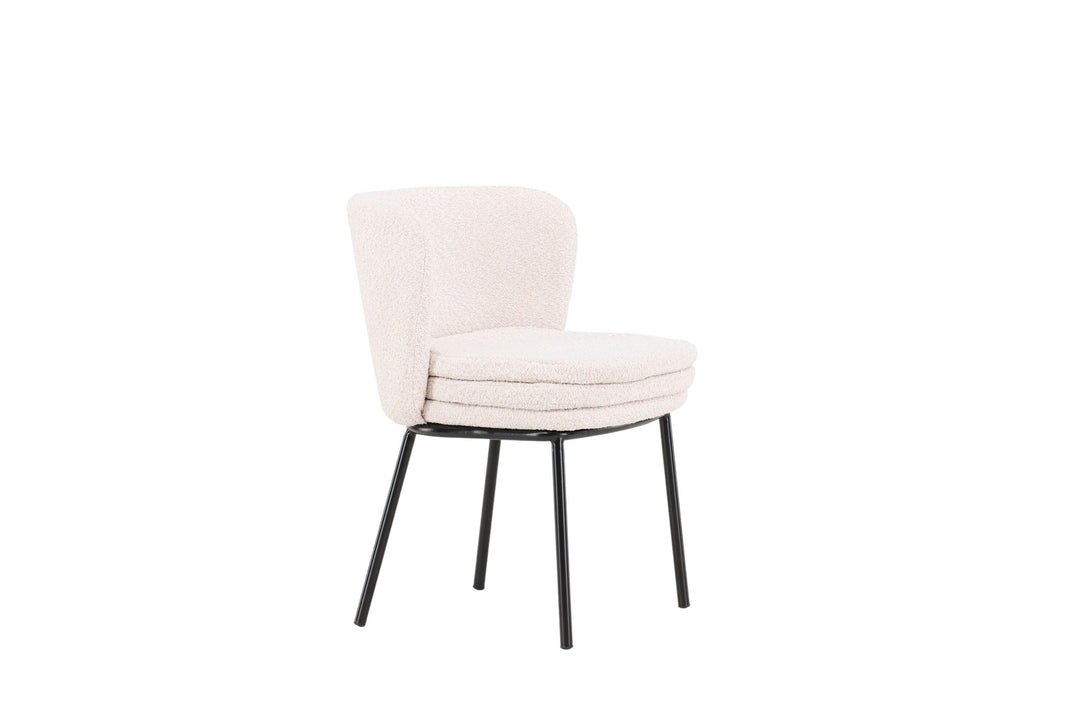 Venture Home Agnes  Dining Chair 2-pack - Black  / White Boucle