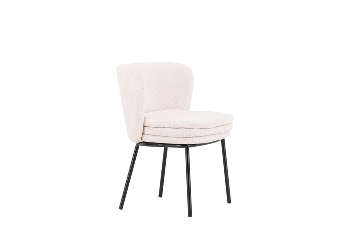 Venture Home Agnes  Dining Chair 2-pack - Black  / White Boucle