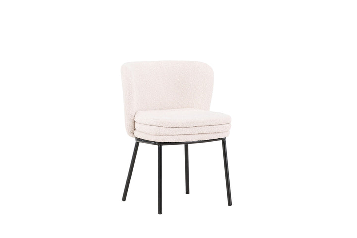 Venture Home Agnes  Dining Chair 2-pack - Black  / White Boucle