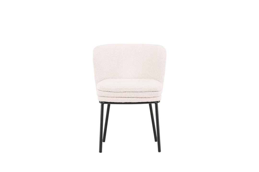 Venture Home Agnes  Dining Chair 2-pack - Black  / White Boucle