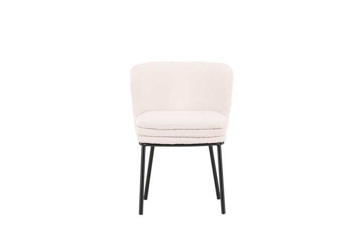 Venture Home Agnes  Dining Chair 2-pack - Black  / White Boucle