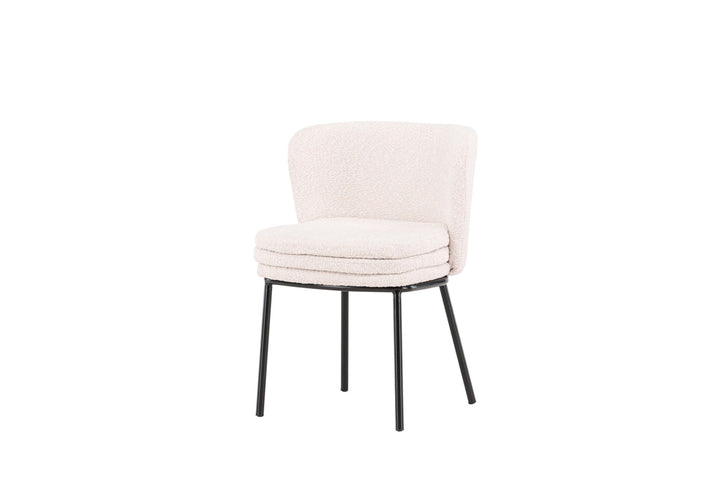 Venture Home Agnes  Dining Chair 2-pack - Black  / White Boucle