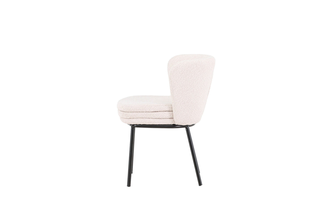 Venture Home Agnes  Dining Chair 2-pack - Black  / White Boucle