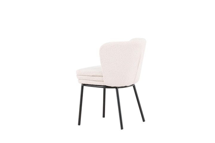 Venture Home Agnes  Dining Chair 2-pack - Black  / White Boucle