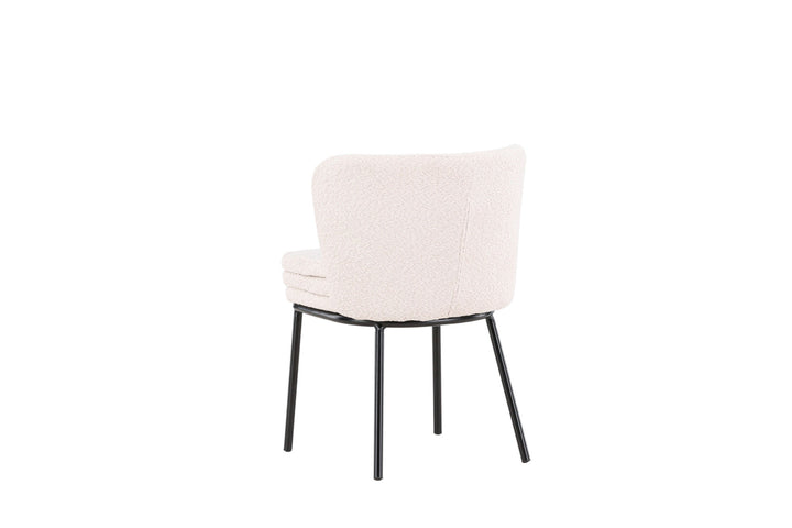 Venture Home Agnes  Dining Chair 2-pack - Black  / White Boucle