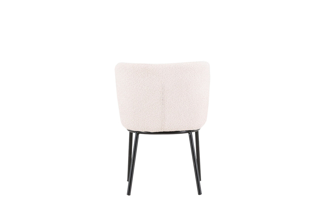 Venture Home Agnes  Dining Chair 2-pack - Black  / White Boucle
