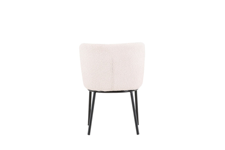 Venture Home Agnes  Dining Chair 2-pack - Black  / White Boucle
