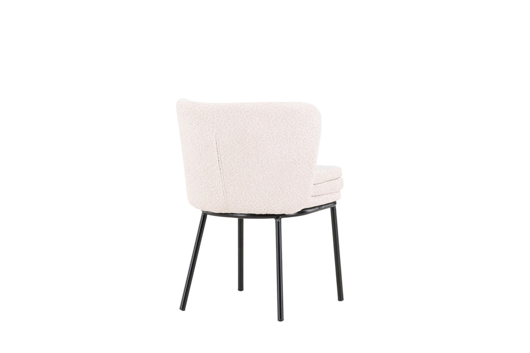 Venture Home Agnes  Dining Chair 2-pack - Black  / White Boucle