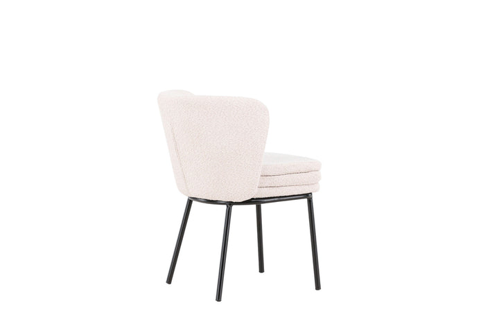 Venture Home Agnes  Dining Chair 2-pack - Black  / White Boucle
