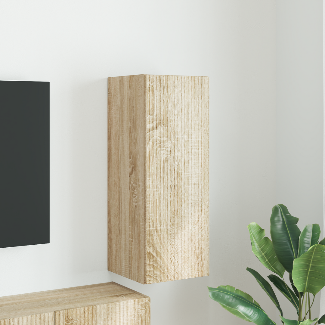 TV vægskab Vægmonteret Sonoma 30 x 31 x 80 cm Konstrueret træ