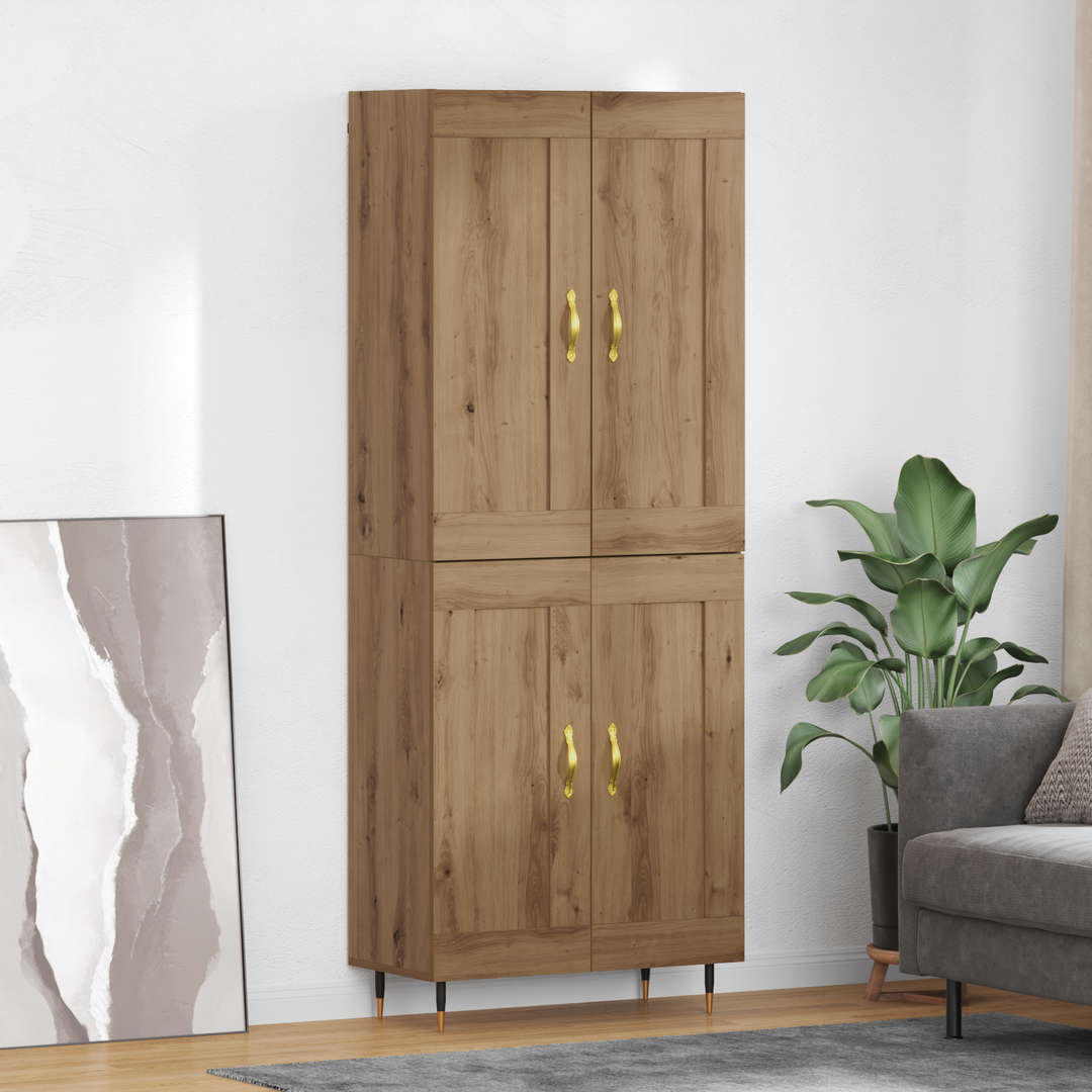 Highboard Artisan Egetræ 69,5 x 34 x 90 cm Konstrueret træ