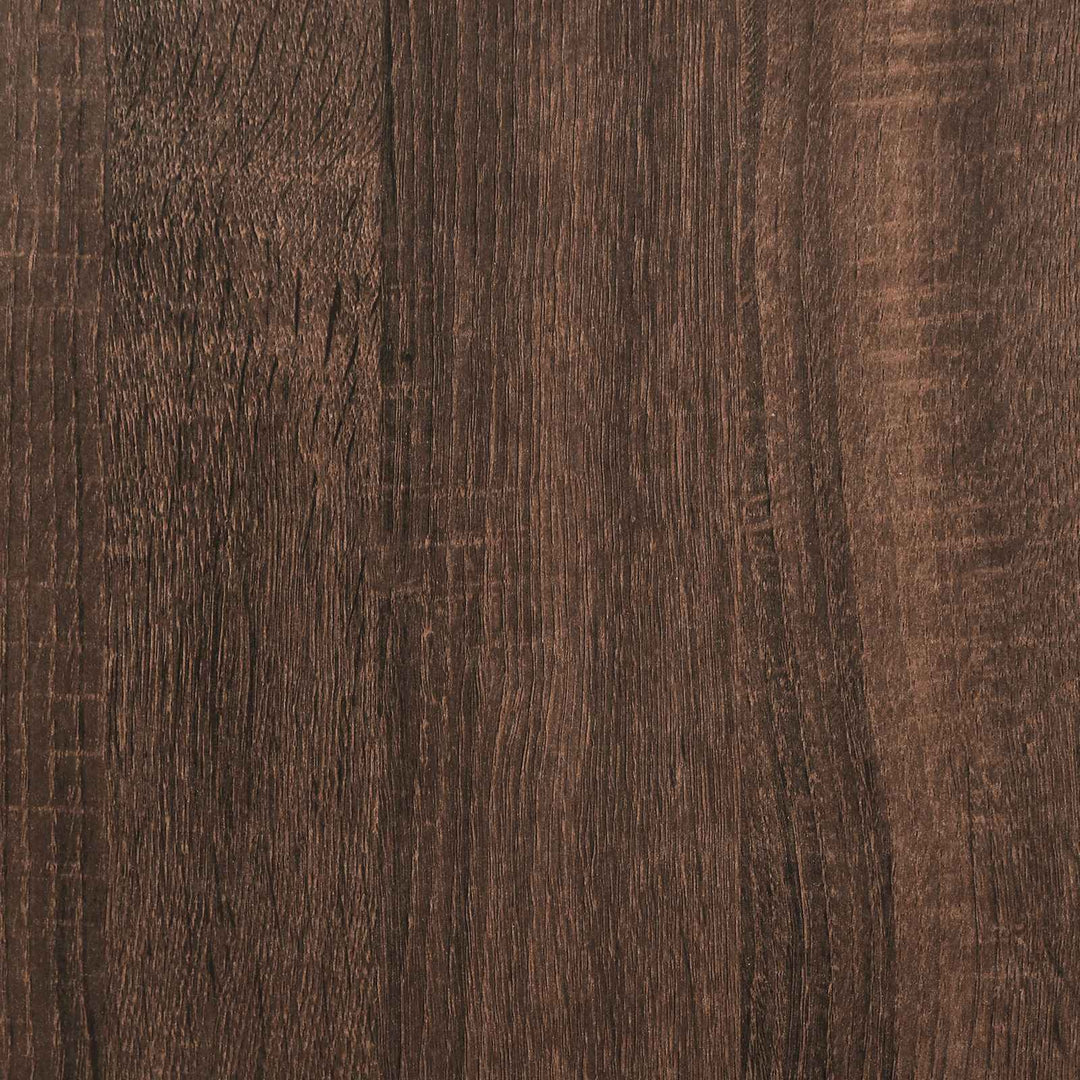 konsolbord 75x34,5x75 cm konstrueret træ brunt egetræ