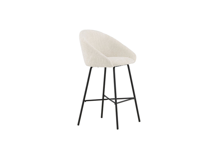Venture Home Velvet Bar Chair 2-pack - Black/White Teddy