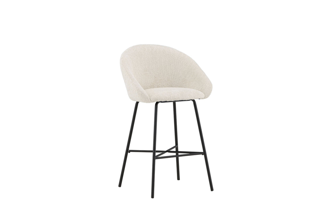 Venture Home Velvet Bar Chair 2-pack - Black/White Teddy