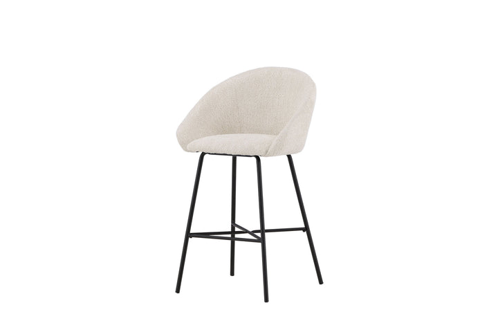 Venture Home Velvet Bar Chair 2-pack - Black/White Teddy
