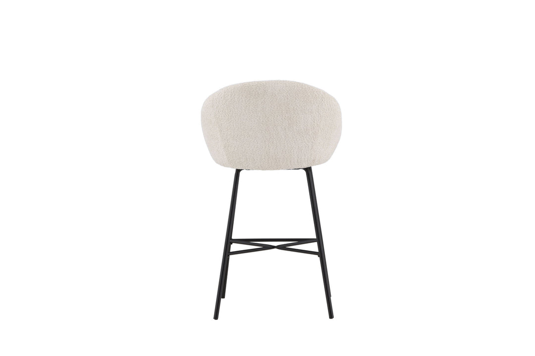 Venture Home Velvet Bar Chair 2-pack - Black/White Teddy