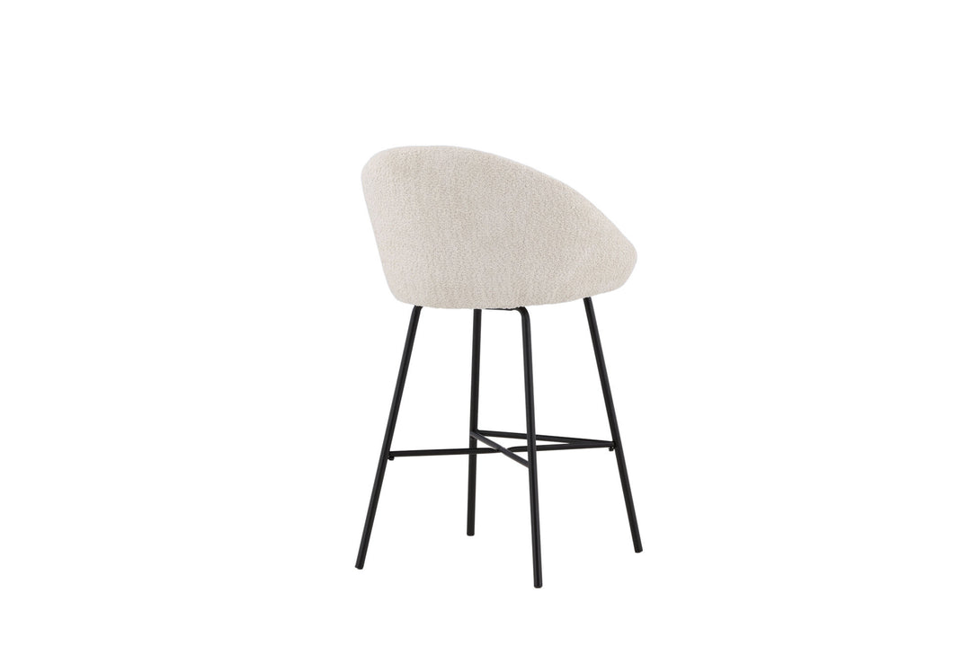 Venture Home Velvet Bar Chair 2-pack - Black/White Teddy