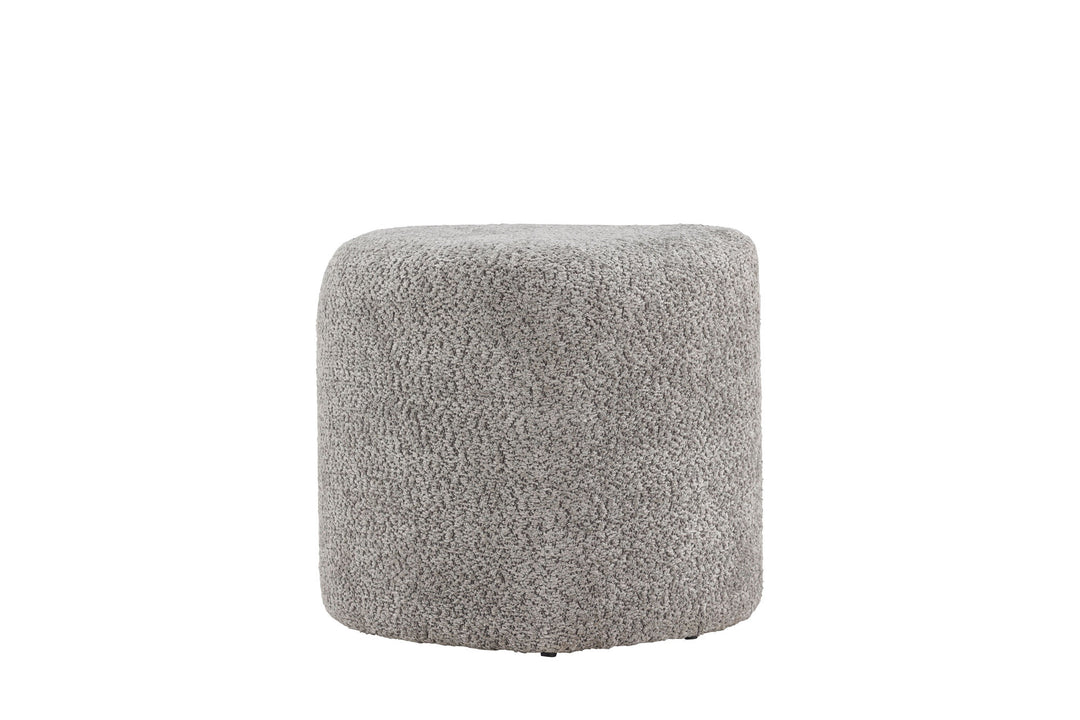 Venture Home Peg Pouf - Grey Boucle