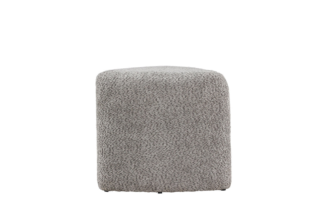 Venture Home Peg Pouf - Grey Boucle