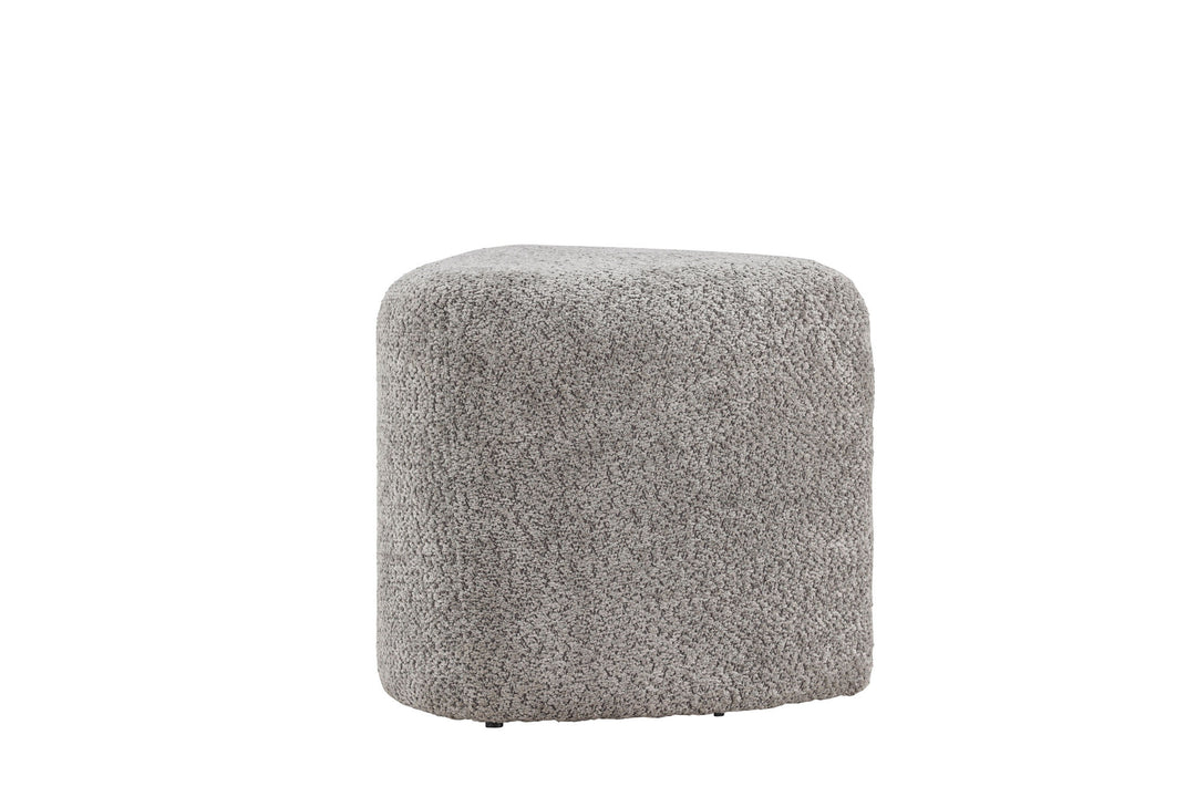 Venture Home Peg Pouf - Grey Boucle